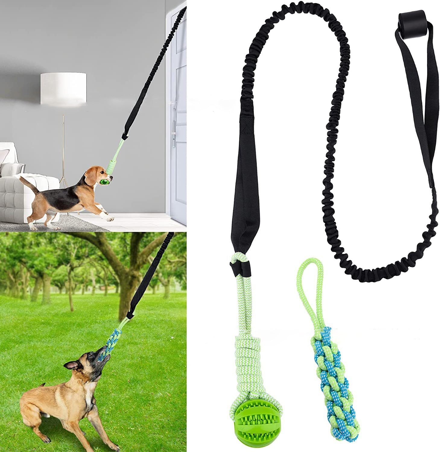 HKM-036627 Dog Tug Of War Rope Molar Cleaning Tooth Bite Rope Toy Outdoor Inner