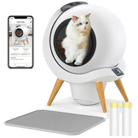 HKM-036627 Smart Automatic Cat Litter Box with WiFi Connectivity and Ultra-quiet Self-Cleaning Feature