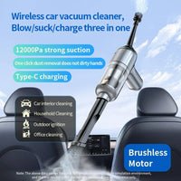 HKM-036755 Cordless Portable Handheld Mini Vacuum Cleaner for Cars with 12000Pa Suction Power
