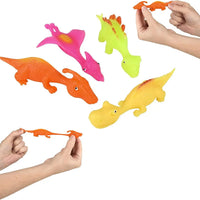 HKM-036819 Dinosaur Slingshot Finger Toy - Fun Rubber Stretchy Design for Ages 5 and Up