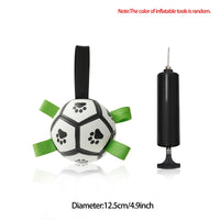 HKM-0368701 Interactive Inflatable Dog Soccer Ball Toy for Large Dogs - Safe & Durable Fetch Training Toy