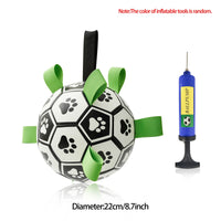 HKM-0368701 Interactive Inflatable Dog Soccer Ball Toy for Large Dogs - Safe & Durable Fetch Training Toy