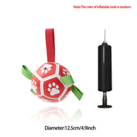 HKM-0368701 Interactive Inflatable Dog Soccer Ball Toy for Large Dogs - Safe & Durable Fetch Training Toy