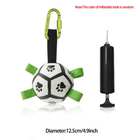 HKM-0368701 Interactive Inflatable Dog Soccer Ball Toy for Large Dogs - Safe & Durable Fetch Training Toy