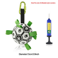 HKM-0368701 Interactive Inflatable Dog Soccer Ball Toy for Large Dogs - Safe & Durable Fetch Training Toy