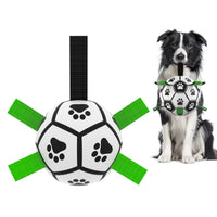 HKM-0368701 Interactive Inflatable Dog Soccer Ball Toy for Large Dogs - Safe & Durable Fetch Training Toy