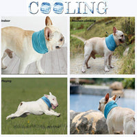 HKM-0368829 Cooling Pet Scarf with Leash Hole for Dogs and Cats - Absorbent and Lightweight Summer Accessory