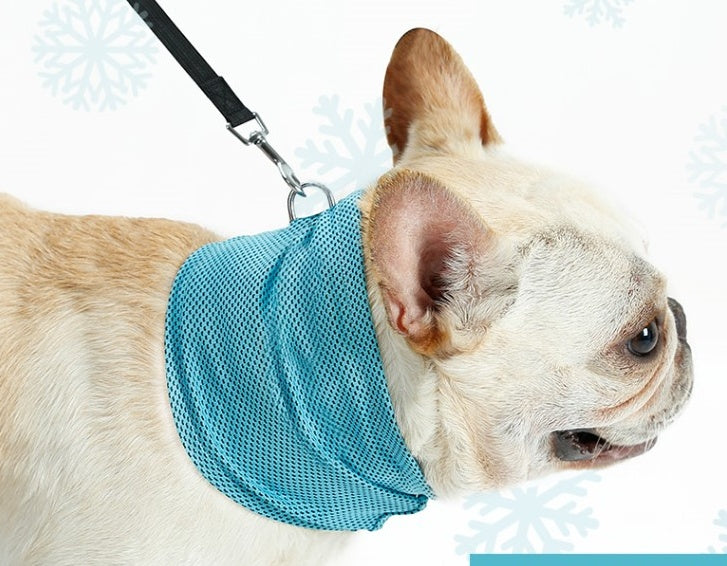 HKM-0368829 Cooling Pet Scarf with Leash Hole for Dogs and Cats - Absorbent and Lightweight Summer Accessory