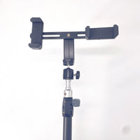 HKM-036883 Adjustable Mobile Phone Tripod with Retractable Height 1.1m to 2.1m for Photography and Vlogging