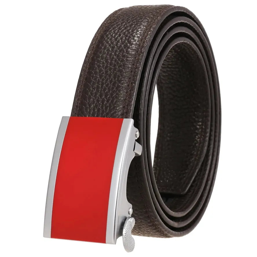 HKM-036883 Men's Genuine Leather 3.0CM First Layer Belt - Durable Fashion Accessory
