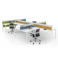 HKM-036883 Modular 4-6 Seater Office Workstation Desk for Coworking Spaces