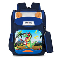 HKM-037139 Dino Animal Children's Waterproof School Backpack for Kids
