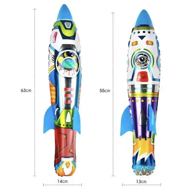 HKM-037267 3D Rocket Ejection Balloon Toy for Kids - Fun Party Atmosphere Decoration
