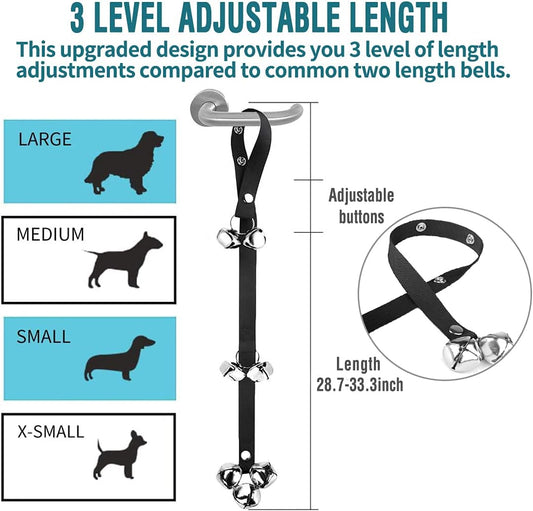 HKM-0374461 Adjustable Premium Dog Doorbell for Easy Potty Training - Durable Metal Bells for Enhanced Communication