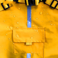 HKM-0375357 Reflective PU Pet Raincoat with Chest and Back Protection - Multiple Sizes Available