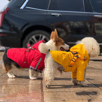 HKM-0375357 Reflective PU Pet Raincoat with Chest and Back Protection - Multiple Sizes Available