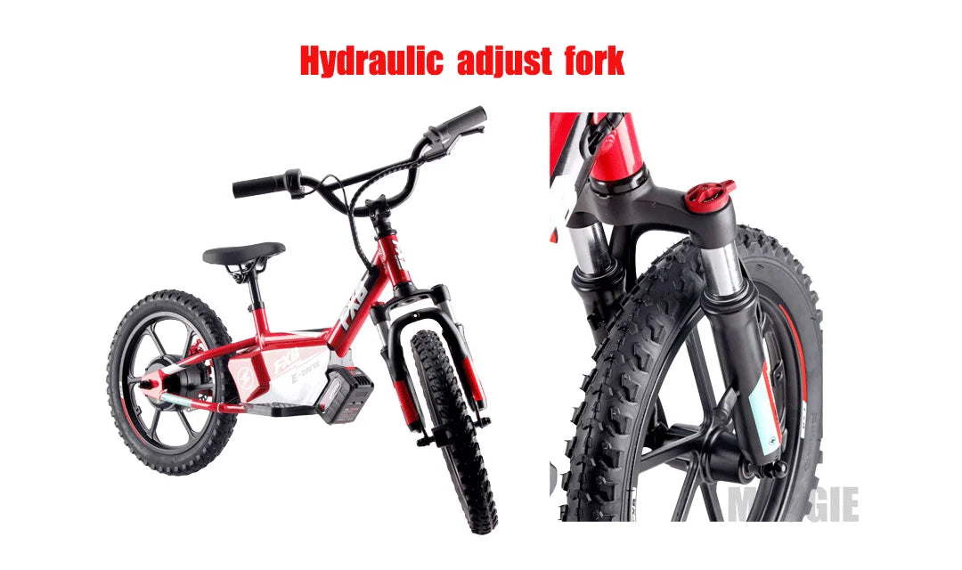 HKM-037587 16-Inch Electric Scooter for Kids - Self-Balancing Mini Bike with Disc Brake and 200W Motor