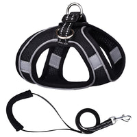 HKM-0376253 Small Dog Vest with Traction Rope - Adjustable Chest Strap for Comfortable Fit