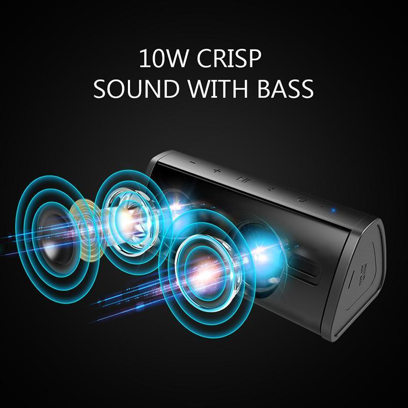 HKM-037651 Waterproof Bluetooth Outdoor Speaker with 10W Subwoofer and Built-in Lithium Battery