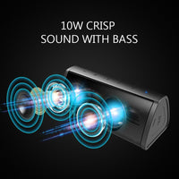 HKM-037651 Waterproof Bluetooth Outdoor Speaker with 10W Subwoofer and Built-in Lithium Battery