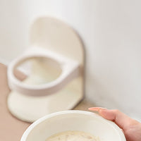 HKM-0377149 Adjustable Ceramic Cat Bowl with Elevated Base and Slanted Design for Neck Support