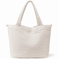 HKM-037715 Lightweight 50L Quilted Tote Bag for Women - Stylish Puffer Shoulder Handbag for Travel & Weekend Use