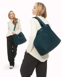 HKM-037715 Lightweight 50L Quilted Tote Bag for Women - Stylish Puffer Shoulder Handbag for Travel & Weekend Use