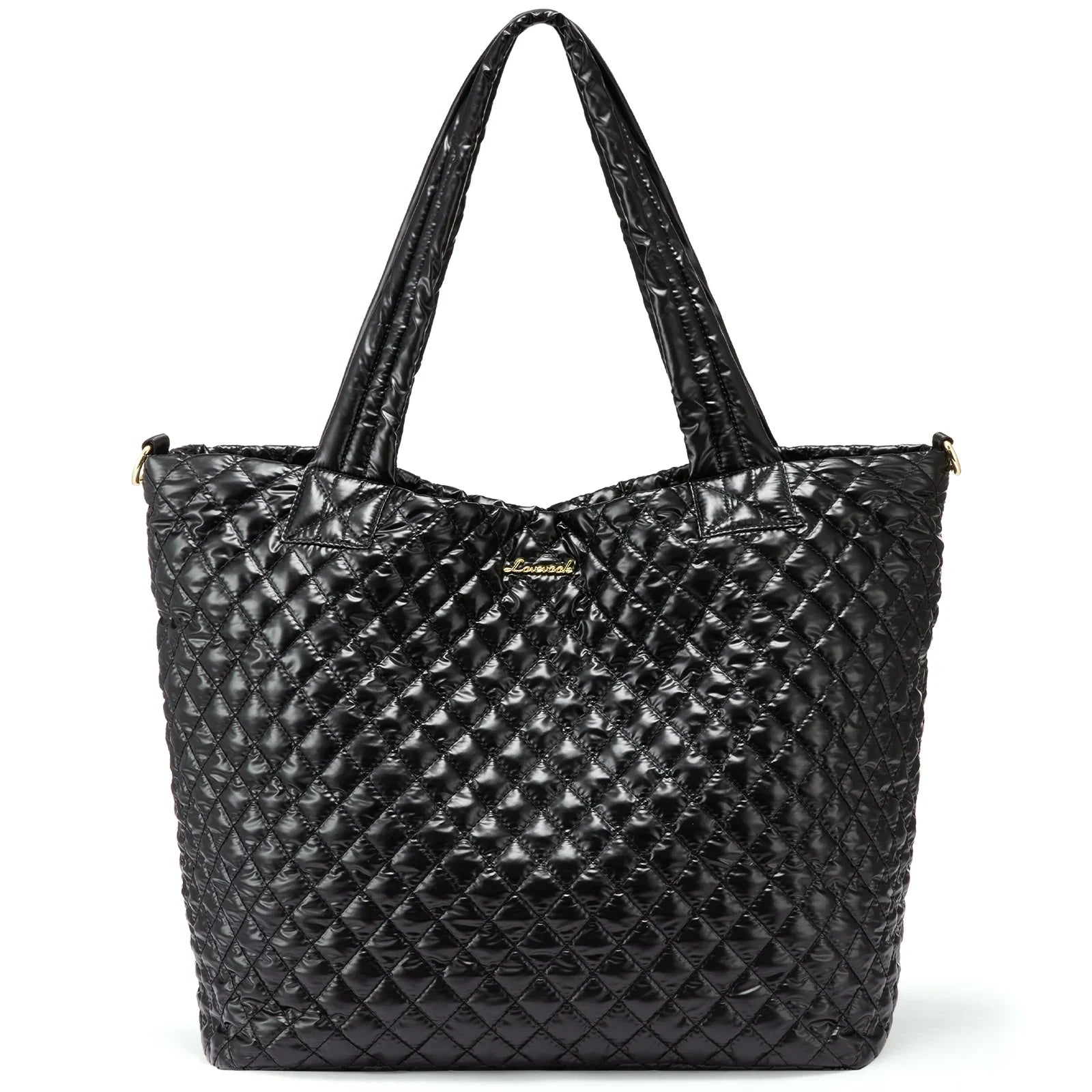 HKM-037715 Lightweight 50L Quilted Tote Bag for Women - Stylish Puffer Shoulder Handbag for Travel & Weekend Use