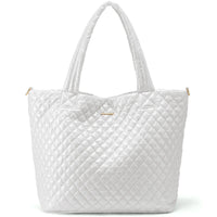 HKM-037715 Lightweight 50L Quilted Tote Bag for Women - Stylish Puffer Shoulder Handbag for Travel & Weekend Use