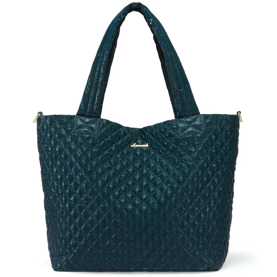 HKM-037715 Lightweight 50L Quilted Tote Bag for Women - Stylish Puffer Shoulder Handbag for Travel & Weekend Use
