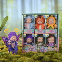 HKM-037843 Cute Mini Sleeping Rebirth Doll - Soft PVC Baby Animal Toy for Kids, Perfect Birthday Gift