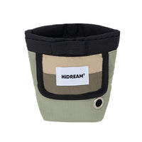 HKM-0379197 Portable Nylon Pet Snack Bag for Outdoor Training – Available in Cow's Milk Brown, Buckwheat Gray, and Olive Green