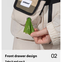 HKM-0379197 Portable Nylon Pet Snack Bag for Outdoor Training – Available in Cow's Milk Brown, Buckwheat Gray, and Olive Green