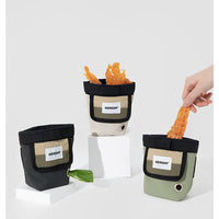 HKM-0379197 Portable Nylon Pet Snack Bag for Outdoor Training – Available in Cow's Milk Brown, Buckwheat Gray, and Olive Green