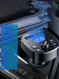 HKM-038035 Bluetooth 5.0 FM Transmitter & Hands-Free MP3 Player with Charger and Noise Reduction Function