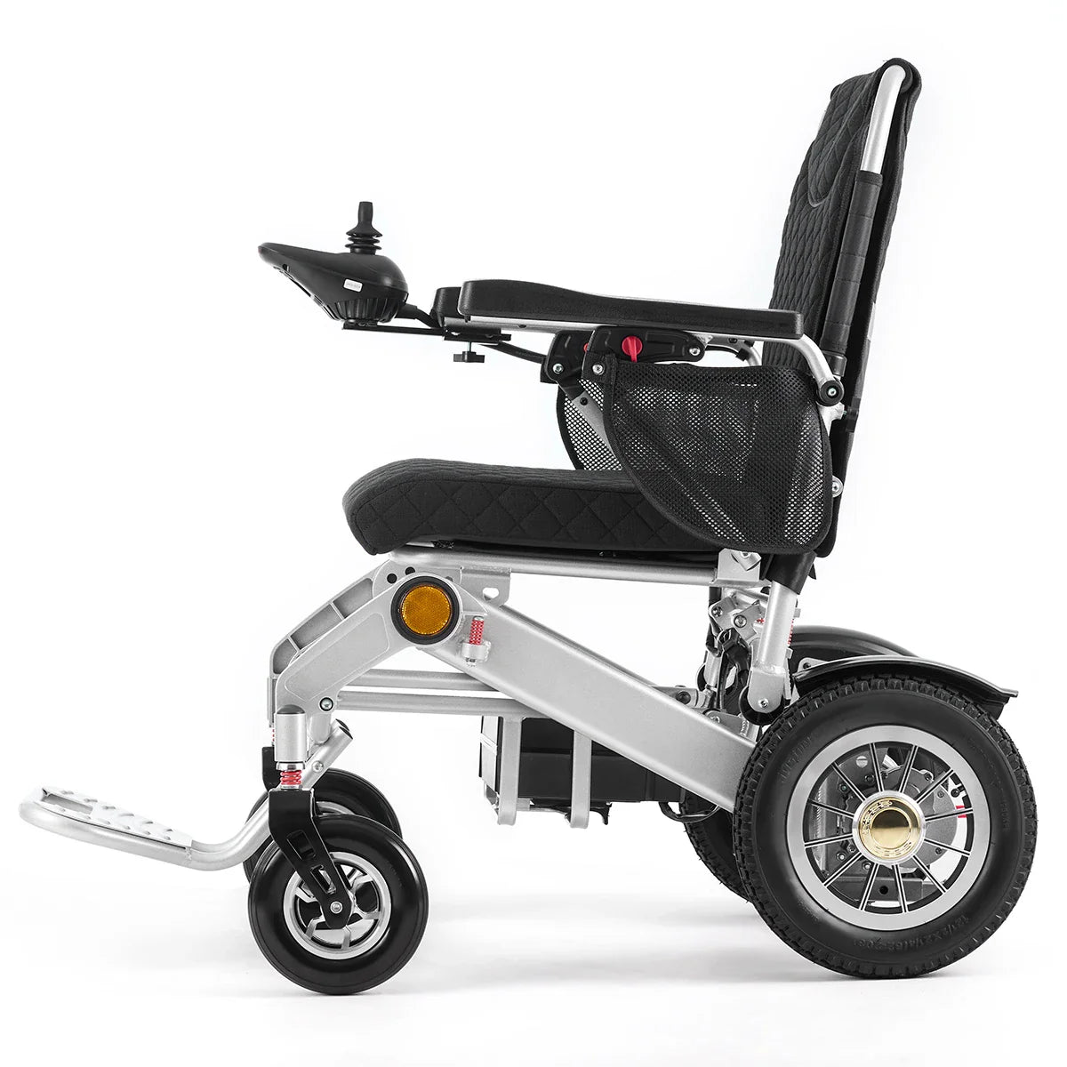 HKM-038035 Lightweight Folding Electric Wheelchair with Remote Control and Lithium Battery for Elderly