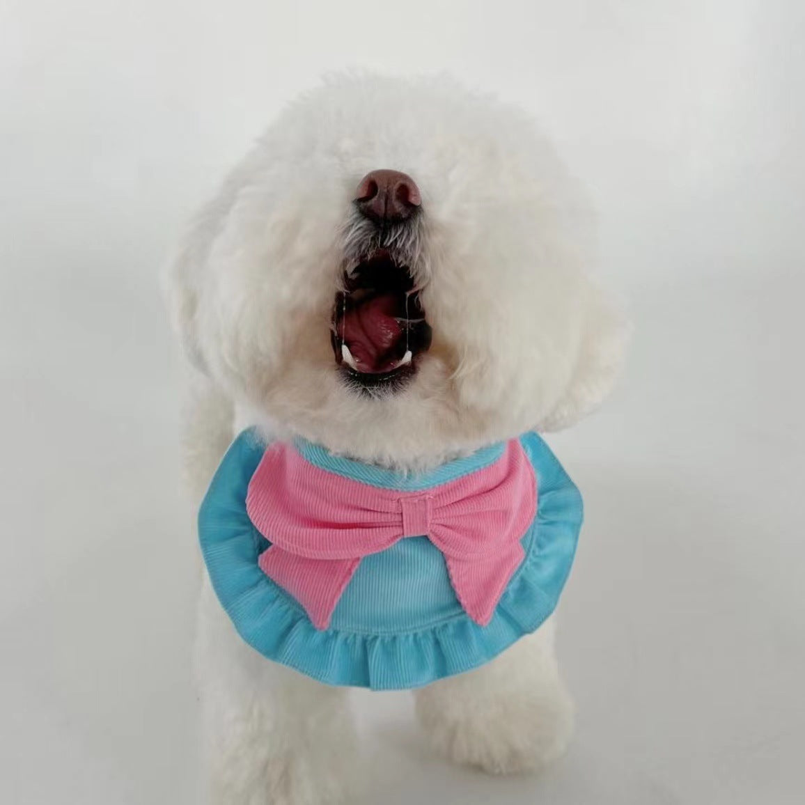 HKM-0381501 Cute Monochrome Butterfly Dog Bib in Yellow and Blue ¨C Casual Polyester Design Available in S, M, L Sizes