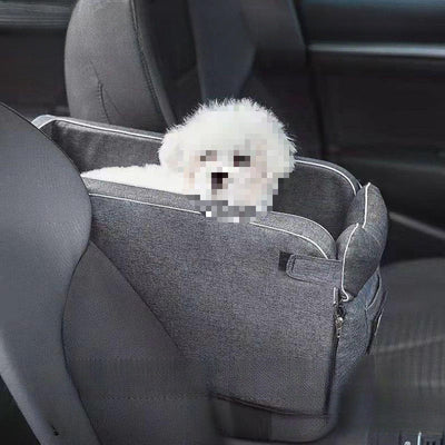 HKM-0381757 Gray Portable Urine-proof Car Seat Kennel for Small Dogs