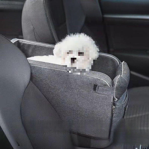 HKM-0381757 Gray Portable Urine-proof Car Seat Kennel for Small Dogs
