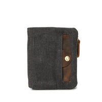 HKM-038227 Handmade Waterproof Canvas Wallet for Men - Retro Clutch Purse
