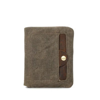 HKM-038227 Handmade Waterproof Canvas Wallet for Men - Retro Clutch Purse