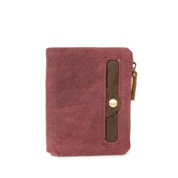 HKM-038227 Handmade Waterproof Canvas Wallet for Men - Retro Clutch Purse