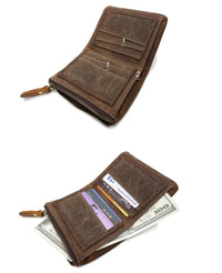 HKM-038227 Handmade Waterproof Canvas Wallet for Men - Retro Clutch Purse