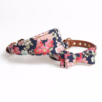 HKM-0382525 Japanese Princess Style PU Dog Collar and Leash Set for Pets