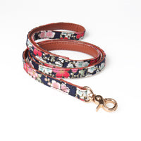 HKM-0382525 Japanese Princess Style PU Dog Collar and Leash Set for Pets