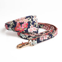HKM-0382525 Japanese Princess Style PU Dog Collar and Leash Set for Pets