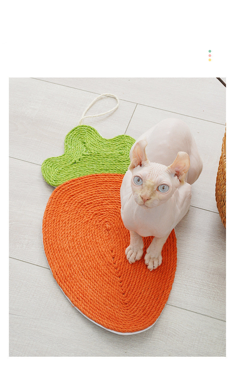 HKM-0382909 Watermelon & Carrot Cat Scratch Pad - Sisal Claw Board for Furniture Protection
