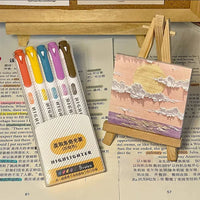 HKM-038291 Pastel Highlighter Set with Oblique Brush Tips - 15 Colour School Stationery