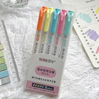 HKM-038291 Pastel Highlighter Set with Oblique Brush Tips - 15 Colour School Stationery