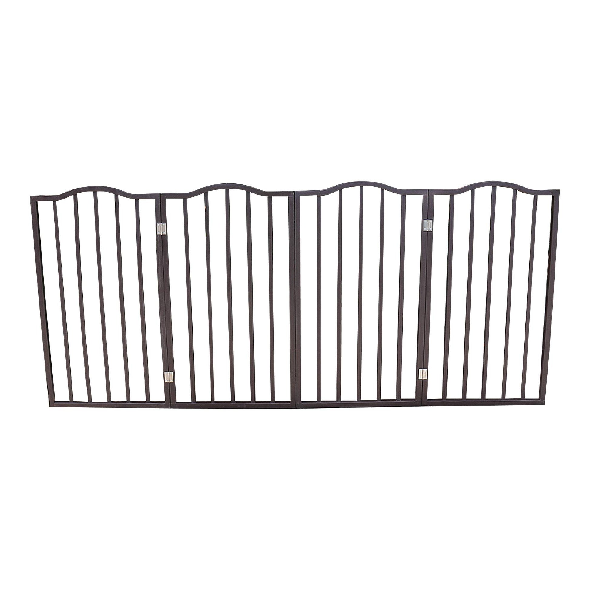 HKM-0384317 Folding Wooden Pet Gate for Doorways and Stairs - Stylish and Easy to Store
